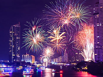 【跨年限定】泰國跨年5日~湄南河煙火船、大城動物園、嘟嘟車遊曼谷、泰服體驗、水上市場、美功鐵道市集（無購物）【泰獅航空、台中直飛】