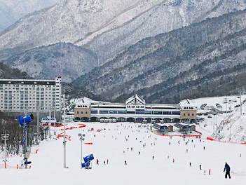 《春節包機》【釜山玩樂園滑雪去】入住伊甸園滑雪場、E WORLD樂園、長腳蟹吃到飽四天【德威航空、桃園出發】
