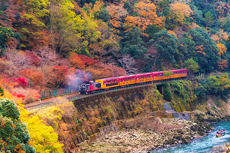 【悠閒時光】大阪好好玩～嵯峨野浪漫小火車、嵐山屋形船、錦市場五日
